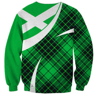 Scottish Alba Flag Sweatshirt Scottish Colourful Tartan Green Version - Wonder Print Shop