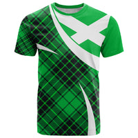Scottish Alba Flag T Shirt Scottish Colourful Tartan Green Version - Wonder Print Shop