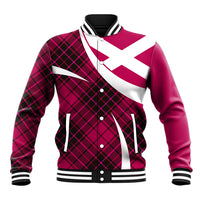 Scottish Alba Flag Baseball Jacket Scottish Colourful Tartan Pink Version LT9 - Wonder Print Shop