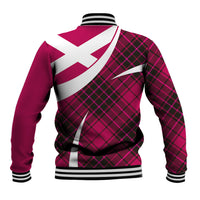 Scottish Alba Flag Baseball Jacket Scottish Colourful Tartan Pink Version LT9 - Wonder Print Shop