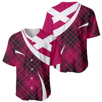 Scottish Alba Flag Baseball Jersey Scottish Colourful Tartan Pink Version LT9 - Wonder Print Shop