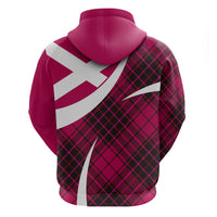 Scotland Hoodie Alba Flag Scottish Colourful Tartan Pink Version - Wonder Print Shop