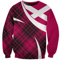 Scottish Alba Flag Sweatshirt Scottish Colourful Tartan Pink Version - Wonder Print Shop