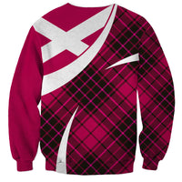 Scottish Alba Flag Sweatshirt Scottish Colourful Tartan Pink Version - Wonder Print Shop