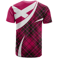 Scottish Alba Flag T Shirt Scottish Colourful Tartan Pink Version - Wonder Print Shop