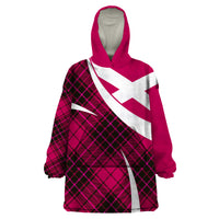 Scottish Alba Flag Wearable Blanket Hoodie Scottish Colourful Tartan Pink Version - Wonder Print Shop