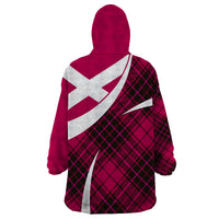 Scottish Alba Flag Wearable Blanket Hoodie Scottish Colourful Tartan Pink Version - Wonder Print Shop