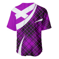 Scottish Alba Flag Baseball Jersey Scottish Colourful Tartan Purple Version LT9 - Wonder Print Shop