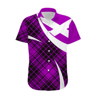 Scottish Alba Flag Hawaiian Shirt Scottish Colourful Tartan Purple Version - Wonder Print Shop
