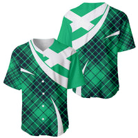 Scottish Alba Flag Baseball Jersey Scottish Colourful Tartan Turquoise Version LT9 - Wonder Print Shop