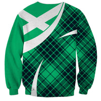 Scottish Alba Flag Sweatshirt Scottish Colourful Tartan Turquoise Version - Wonder Print Shop