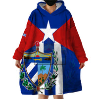 Cuba Simple Coat Of Arms Wearable Blanket Hoodie - Wonder Print Shop
