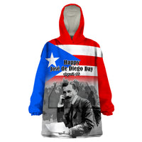(Custom Personalised) Puerto Rico Wearable Blanket Hoodie Happy Jose de Diego Day - Wonder Print Shop