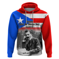 Puerto Rico Hoodie Happy Jose de Diego Day - Wonder Print Shop