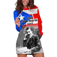 Puerto Rico Hoodie Dress Happy Jose de Diego Day - Wonder Print Shop