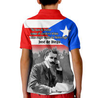 Puerto Rico Polo Shirt for Kid Happy Jose de Diego Day - Wonder Print Shop