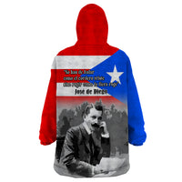 Puerto Rico Wearable Blanket Hoodie Happy Jose de Diego Day - Wonder Print Shop