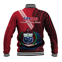 Samoa Baseball Jacket Happy Independence Day Samoan Red Pattern - Wonder Print Shop