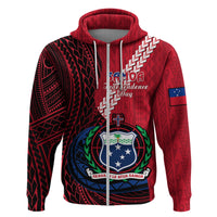 Samoa Hoodie Happy Independence Day Samoan Red Pattern - Wonder Print Shop