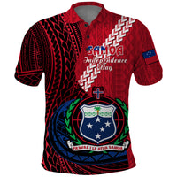 Samoa Polo Shirt Happy Independence Day Samoan Red Pattern - Wonder Print Shop
