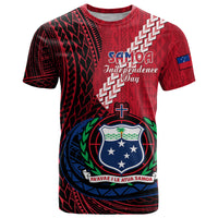 Samoa T Shirt Happy Independence Day Samoan Red Pattern - Wonder Print Shop