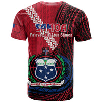 Samoa T Shirt Happy Independence Day Samoan Red Pattern - Wonder Print Shop