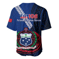 Samoa Baseball Jersey Happy Independence Day Samoan Blue Pattern - Wonder Print Shop