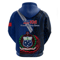 Samoa Hoodie Happy Independence Day Samoan Blue Pattern - Wonder Print Shop