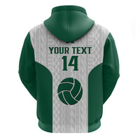 Custom Hawaii Volleyball Hoodie Hawaiian Kakau White Style - Wonder Print Shop