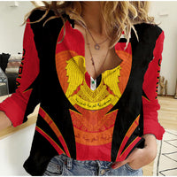 (Custom Personalised) Syria Evacuation Day Women Casual Shirt Coat Of Arms - Wonder Print Shop