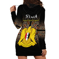 Syria Hoodie Dress Coat Of Arms Mix Syrian Mosaic - Wonder Print Shop