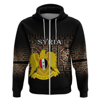 Custom Syria Hoodie Coat Of Arms Mix Syrian Mosaic - Wonder Print Shop