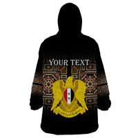 (Custom Personalised) Syria Wearable Blanket Hoodie Coat Of Arms Mix Syrian Mosaic - Wonder Print Shop