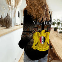 (Custom Personalised) Syria Women Casual Shirt Coat Of Arms Mix Syrian Mosaic - Wonder Print Shop