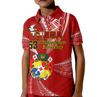 Tonga Polo Shirt for Kid Happy 53rd Independence Anniversary Tongan Pattern - Wonder Print Shop