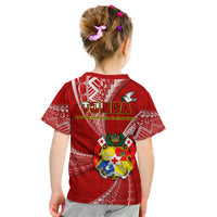 Tonga Kid T Shirt Happy 53rd Independence Anniversary Tongan Pattern - Wonder Print Shop