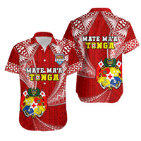 Tonga Rugby Hawaiian Shirt Mate Maa Tonga Pacific Tongan Ngatu - Wonder Print Shop