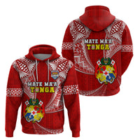 Tonga Rugby Hoodie Mate Maa Tonga Pacific Tongan Ngatu - Wonder Print Shop