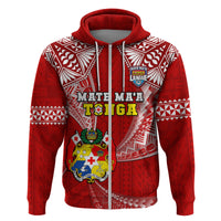 Tonga Rugby Hoodie Mate Maa Tonga Pacific Tongan Ngatu - Wonder Print Shop