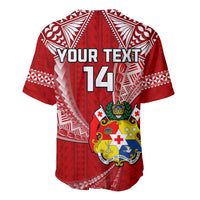 (Custom Text And Number) Tonga Rugby Baseball Jersey Mate Maa Tonga Pacific Tongan Ngatu - Wonder Print Shop