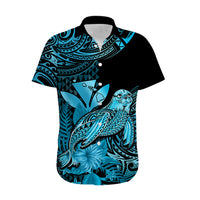 (Custom Personalised) Hawaii Monk Seal Hawaiian Shirt Polynesian Kakau With Kanaka Turquoise - Wonder Print Shop