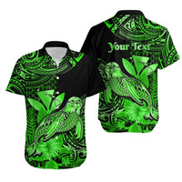 (Custom Personalised) Hawaii Monk Seal Hawaiian Shirt Polynesian Kakau With Kanaka Green - Wonder Print Shop