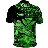 Custom Monk Seal Hawaii Polo Shirt Polynesian Kakau With Kanaka Green - Wonder Print Shop
