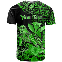 Custom Hawaii Monk Seal T Shirt Polynesian Kakau With Kanaka Green - Wonder Print Shop