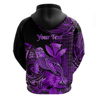 Custom Hawaii Monk Seal Hoodie Polynesian Kakau With Kanaka Purple - Wonder Print Shop