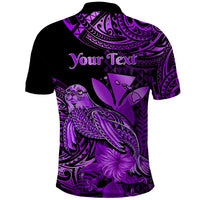 Custom Monk Seal Hawaii Polo Shirt Polynesian Kakau With Kanaka Purple - Wonder Print Shop