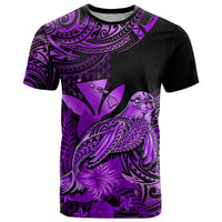 Custom Hawaii Monk Seal T Shirt Polynesian Kakau With Kanaka Purple - Wonder Print Shop