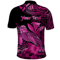 Custom Monk Seal Hawaii Polo Shirt Polynesian Kakau With Kanaka Pink - Wonder Print Shop
