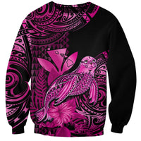 (Custom Personalised) Hawaii Monk Seal Sweatshirt Polynesian Kakau With Kanaka Pink - Wonder Print Shop