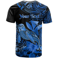 Custom Hawaii Monk Seal T Shirt Polynesian Kakau With Kanaka Blue - Wonder Print Shop